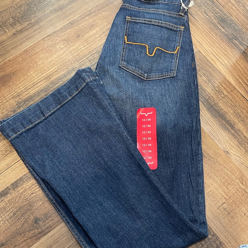 Kimes Ranch Dark Blue Flare Jeans